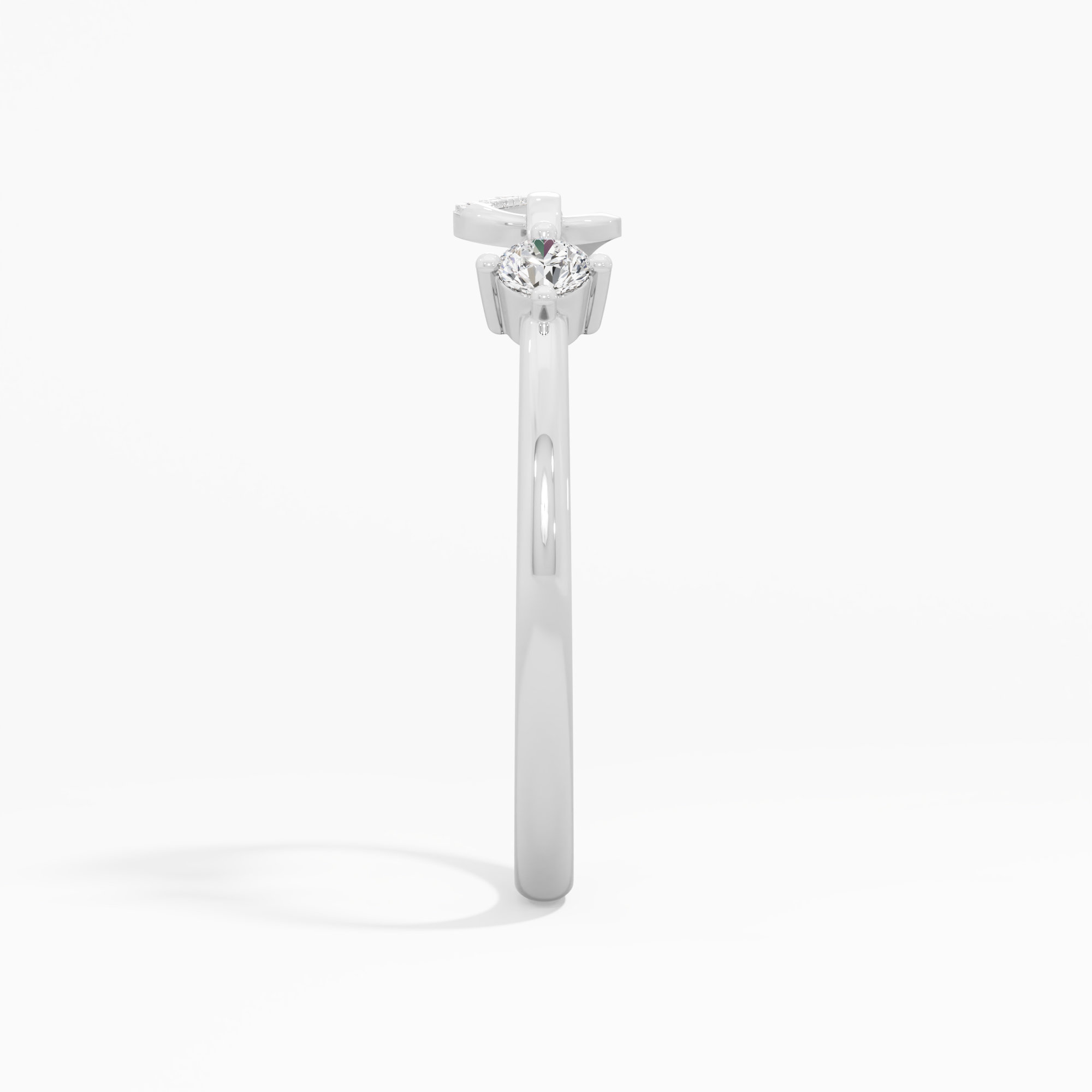 Azure Wave Bypass Ring in 9KT White Gold (Diamond Quality: EF-VVS VS)