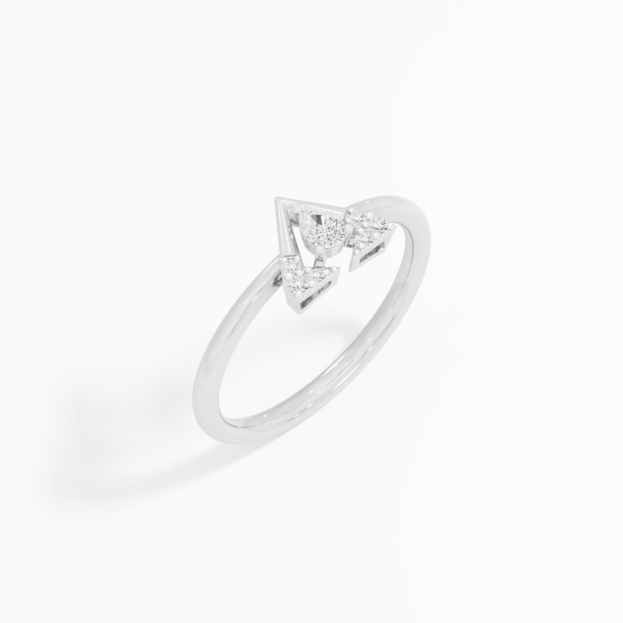 Vanguard Sparkle Stackables Ring in 9KT White Gold (Diamond Quality: FG-VVS VS)