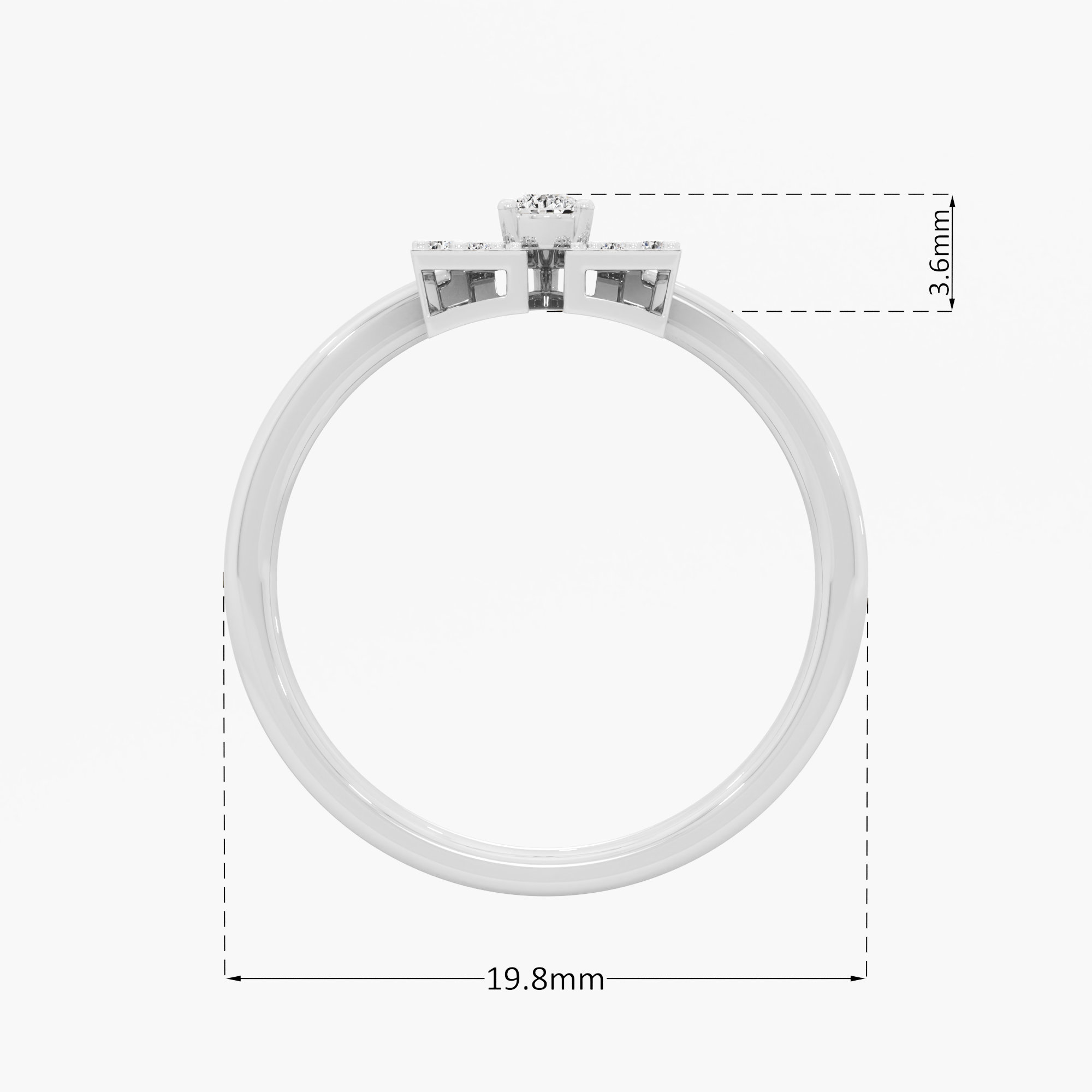 Vanguard Sparkle Stackables Ring in 9KT White Gold (Diamond Quality: FG-VVS VS)