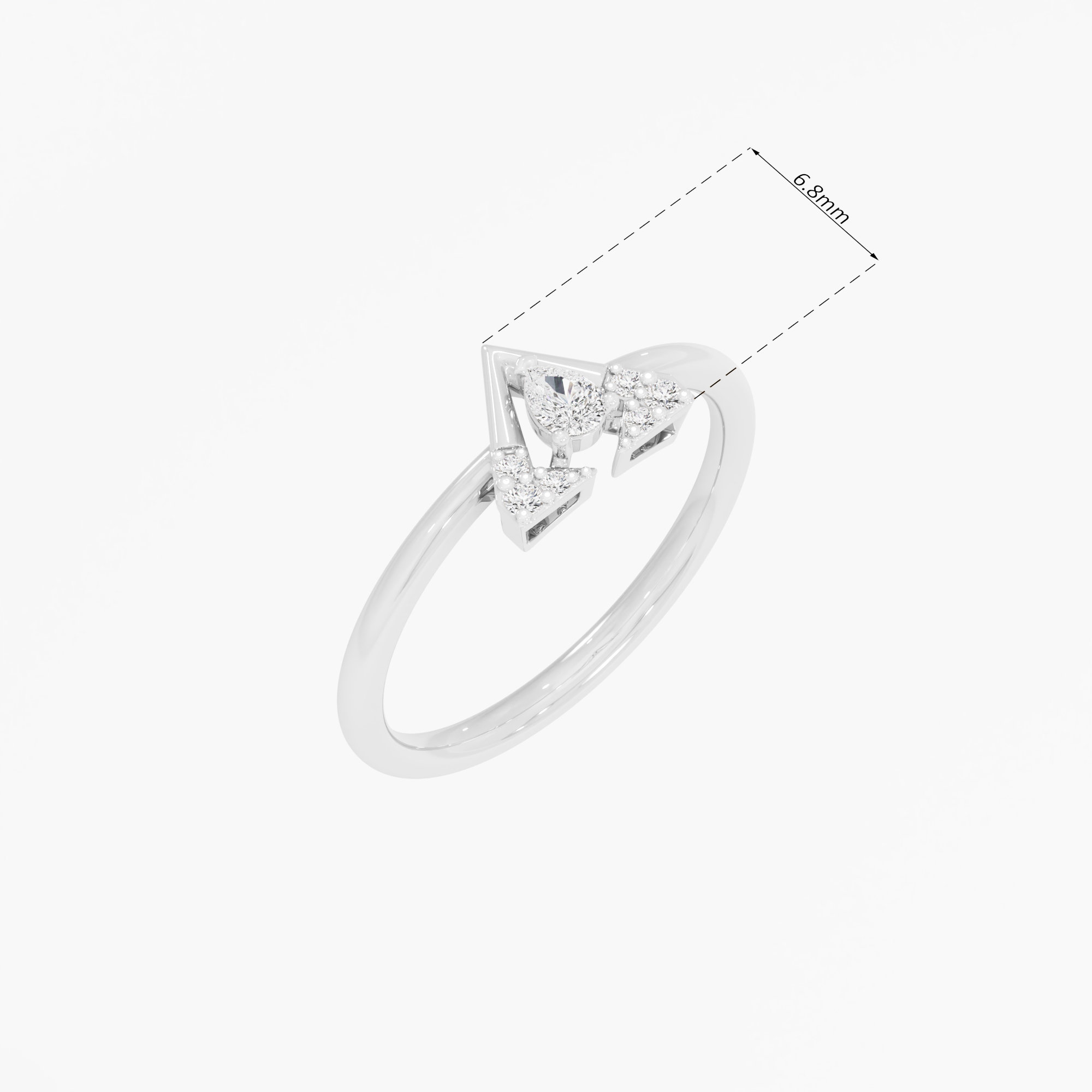 Vanguard Sparkle Stackables Ring in 9KT White Gold (Diamond Quality: FG-VVS VS)