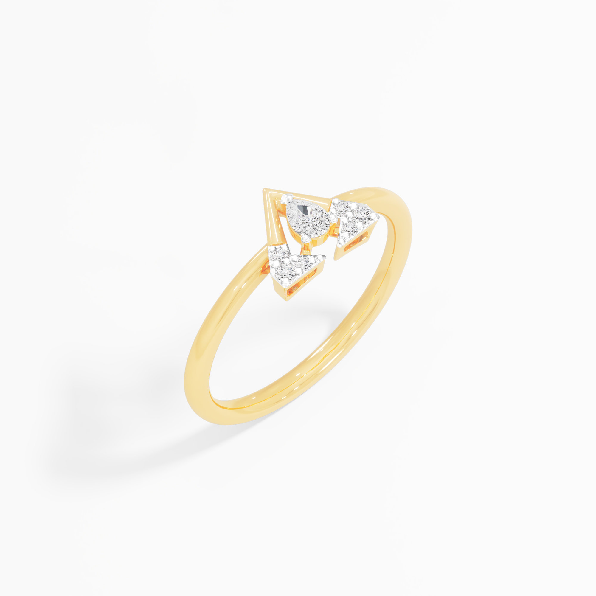 Vanguard Sparkle Stackables Ring in 9KT Yellow Gold (Diamond Quality: FG-VVS VS)