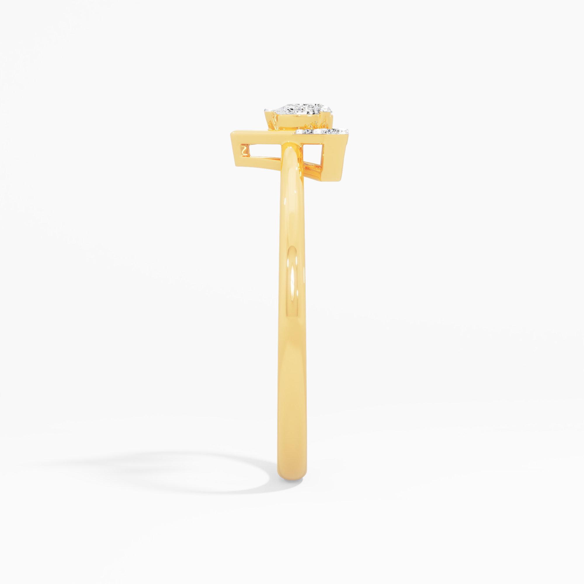 Vanguard Sparkle Stackables Ring in 9KT Yellow Gold (Diamond Quality: FG-VVS VS)