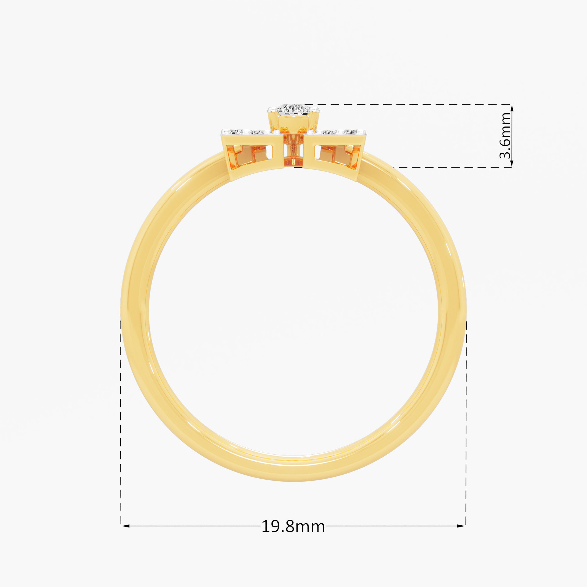 Vanguard Sparkle Stackables Ring in 9KT Yellow Gold (Diamond Quality: FG-VVS VS)