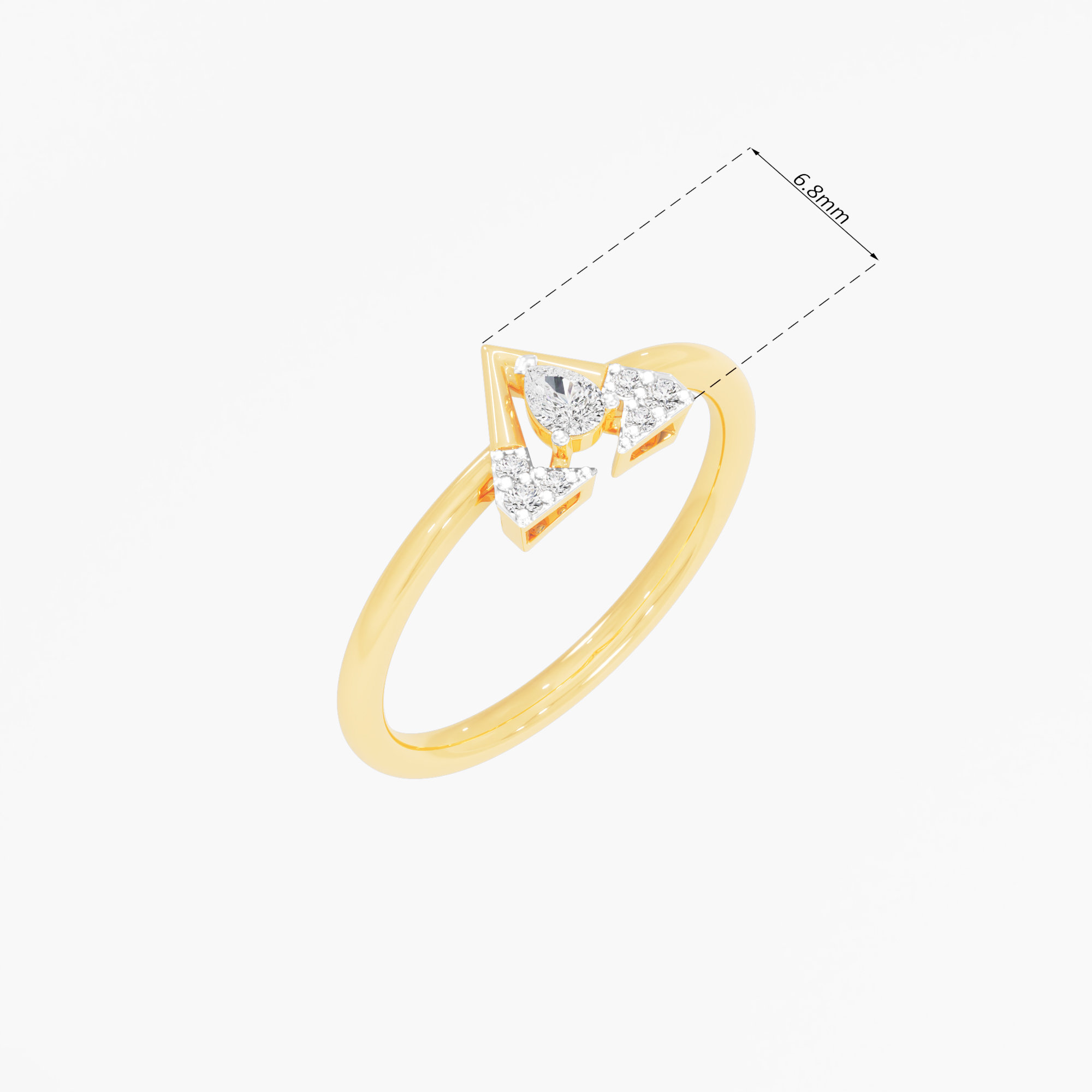 Vanguard Sparkle Stackables Ring in 9KT Yellow Gold (Diamond Quality: FG-VVS VS)
