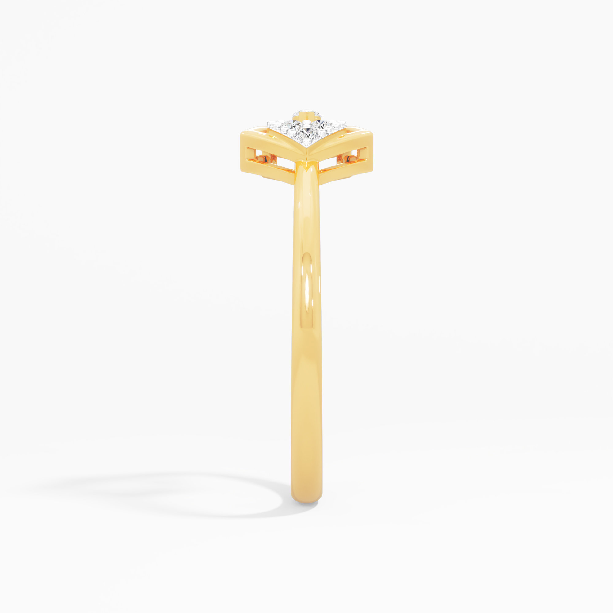 Noble Spark Cocktail Ring in 9KT Yellow Gold (Diamond Quality: FG-VVS VS)