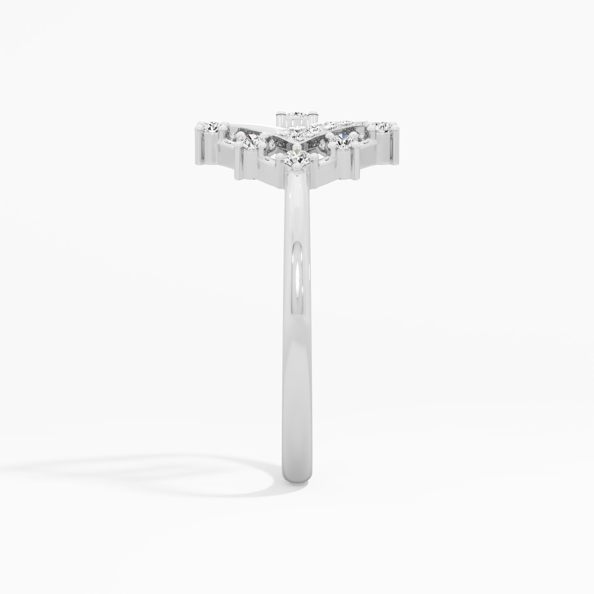 Celestial Compass Cocktail Ring in 9KT White Gold (Diamond Quality: FG-VVS VS)