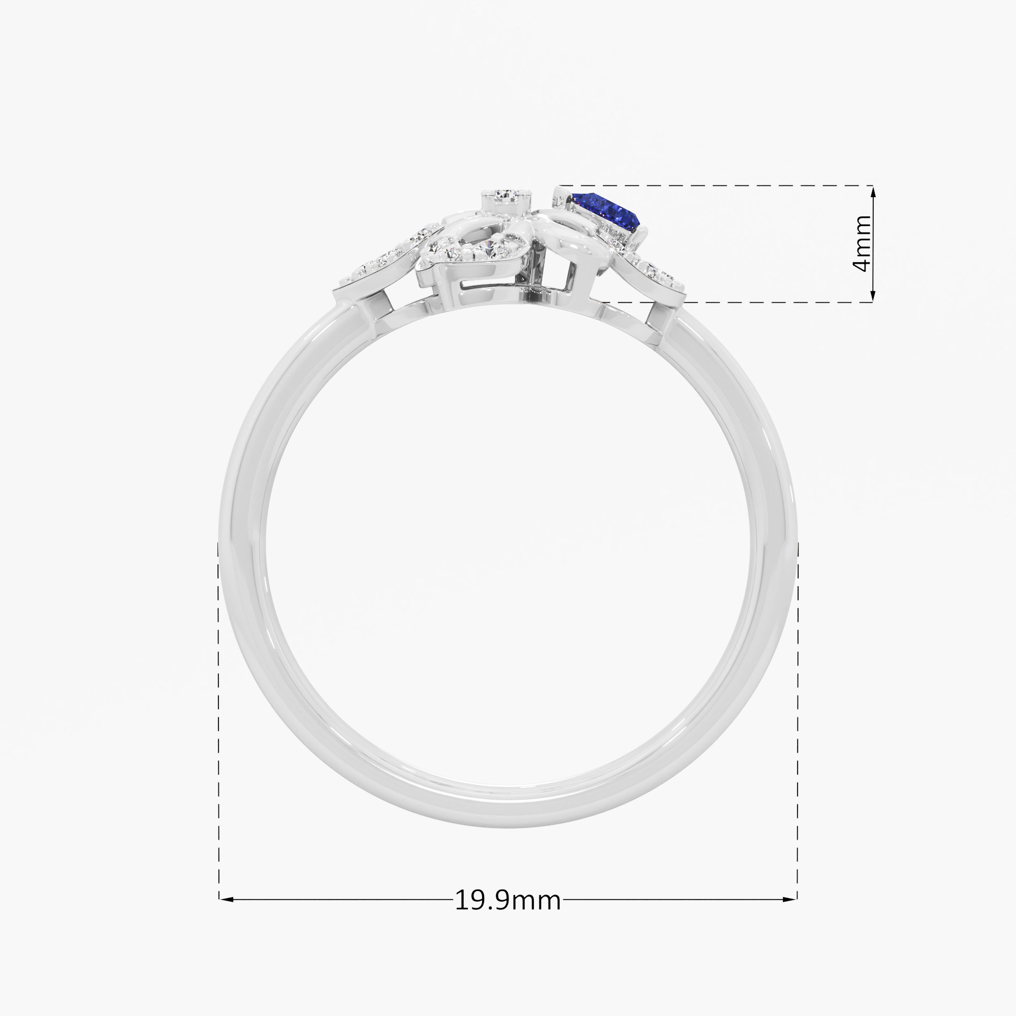 Infinity Celestia Bloom Diamond Ring in 9KT White Gold (Diamond Quality: FG-VVS VS)