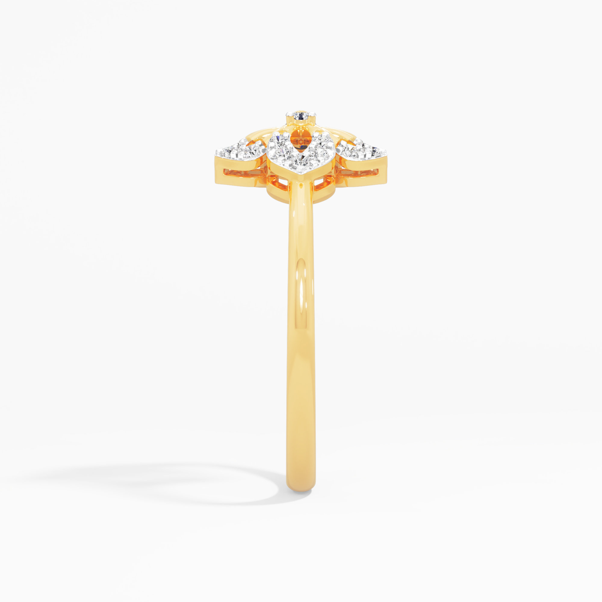 Infinity Celestia Bloom Diamond Ring in 9KT Yellow Gold (Diamond Quality: FG-VVS VS)