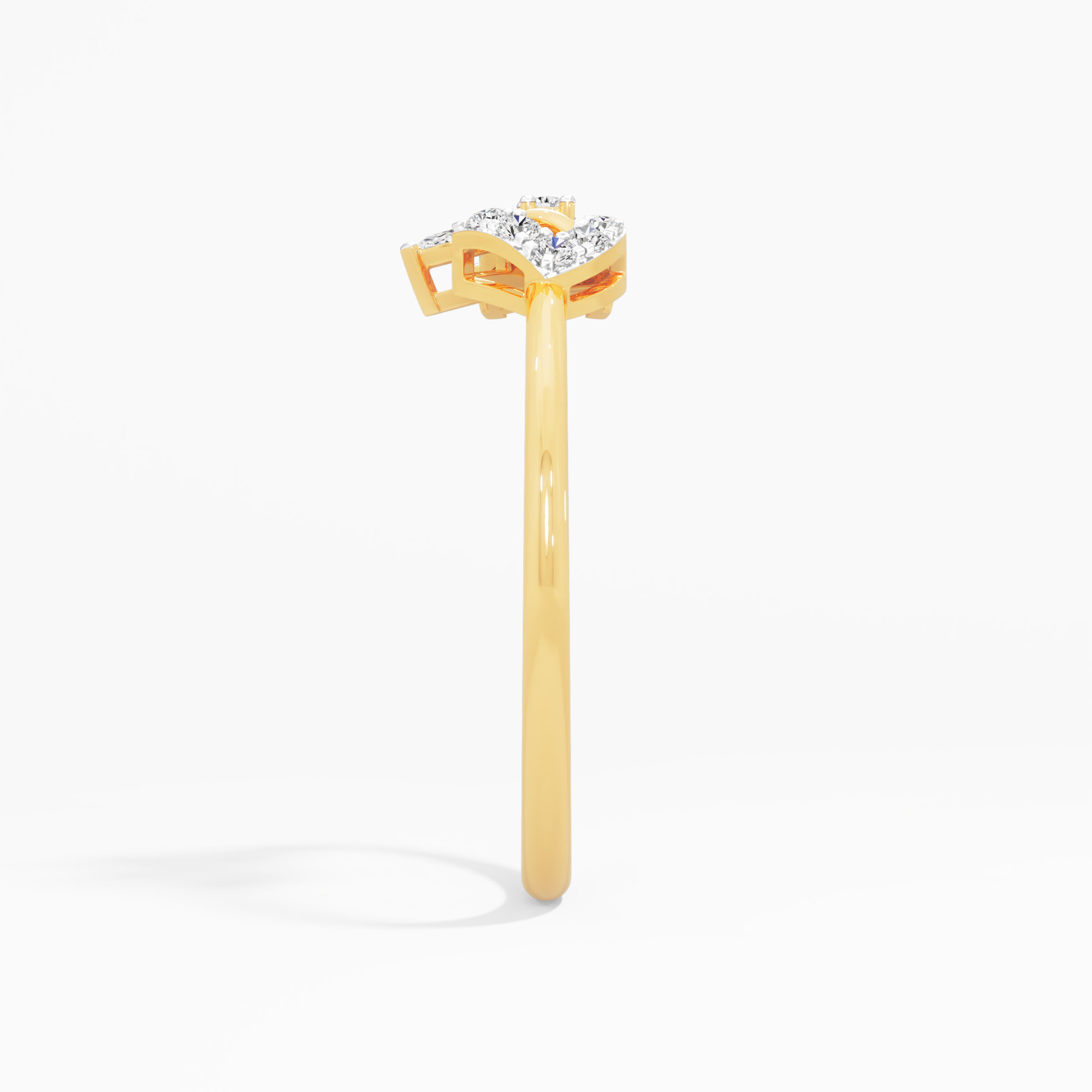 Petal Whisper Marquise Diamond Ring in 9KT Yellow Gold (Diamond Quality: FG-VVS VS)