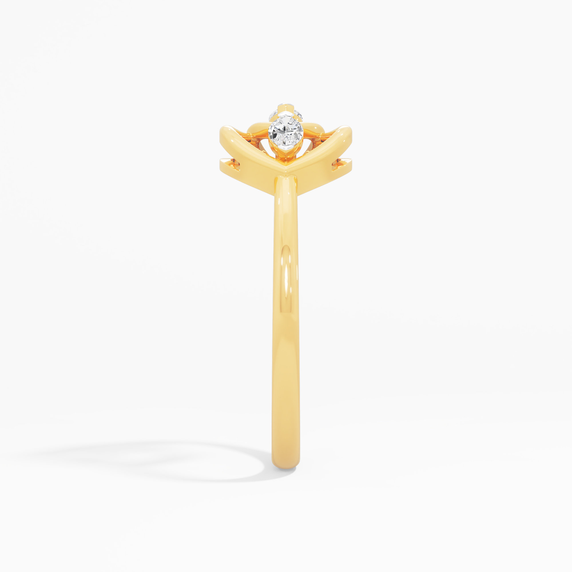 Infinity Duo Marquise Diamond Ring in 9KT Yellow Gold (Diamond Quality: FG-VVS VS)