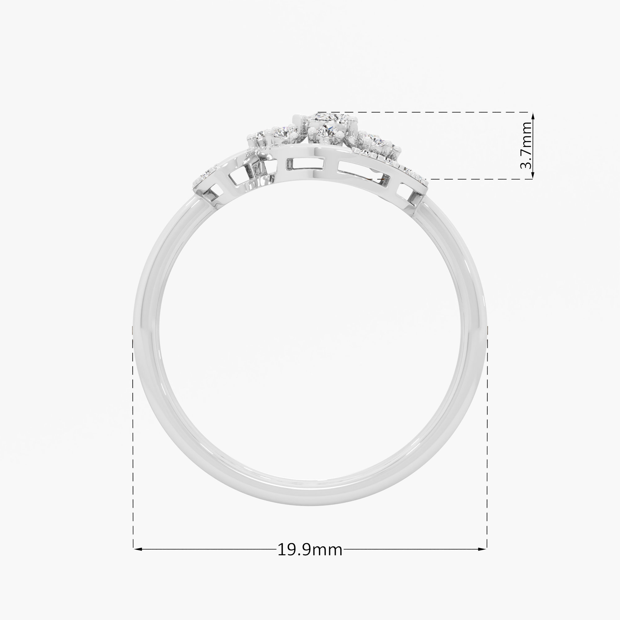 Medallion Halo Diamond Ring in 9KT White Gold (Diamond Quality: FG-VVS VS)