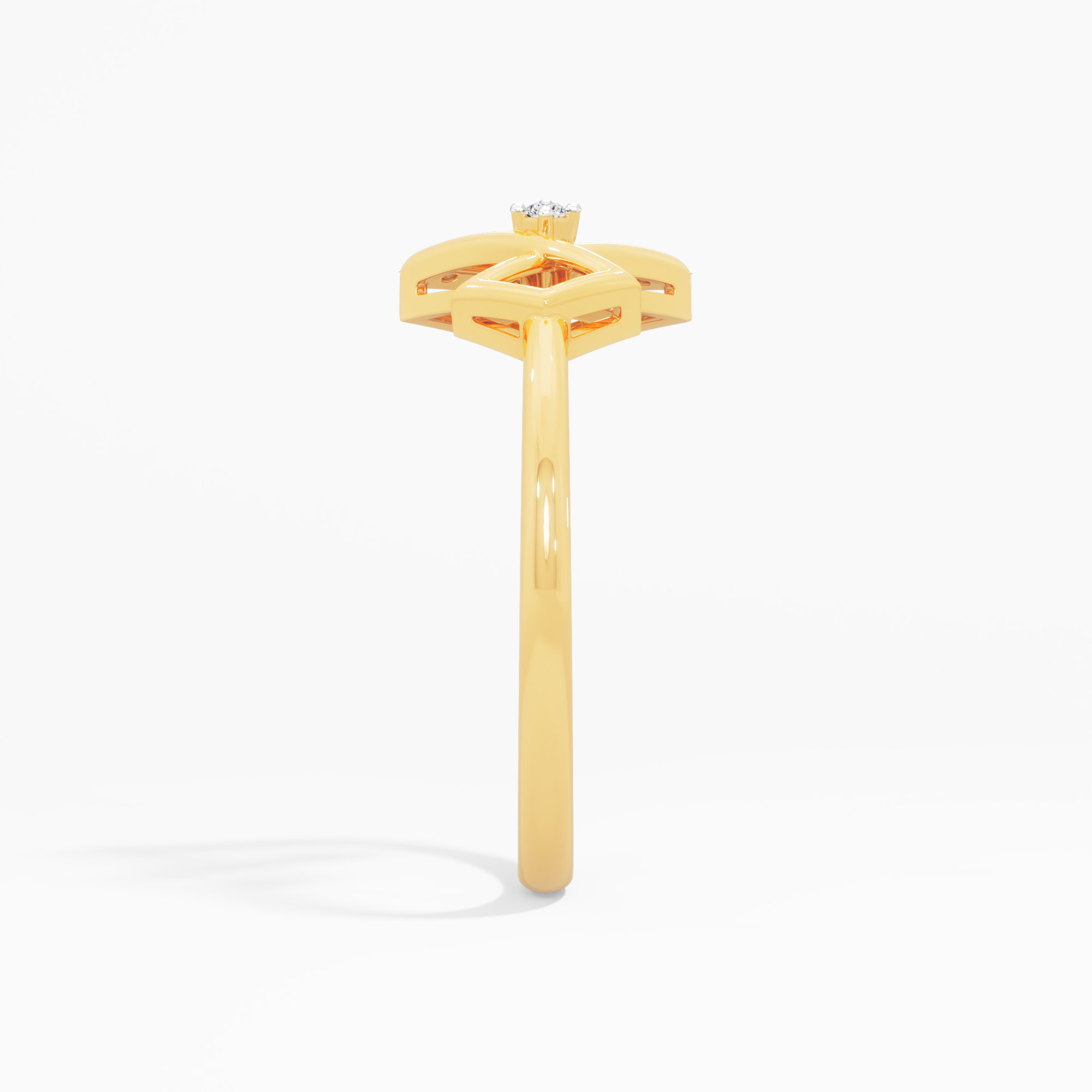 Origami Dream Diamond Ring in 9KT Yellow Gold (Diamond Quality: FG-VVS VS)