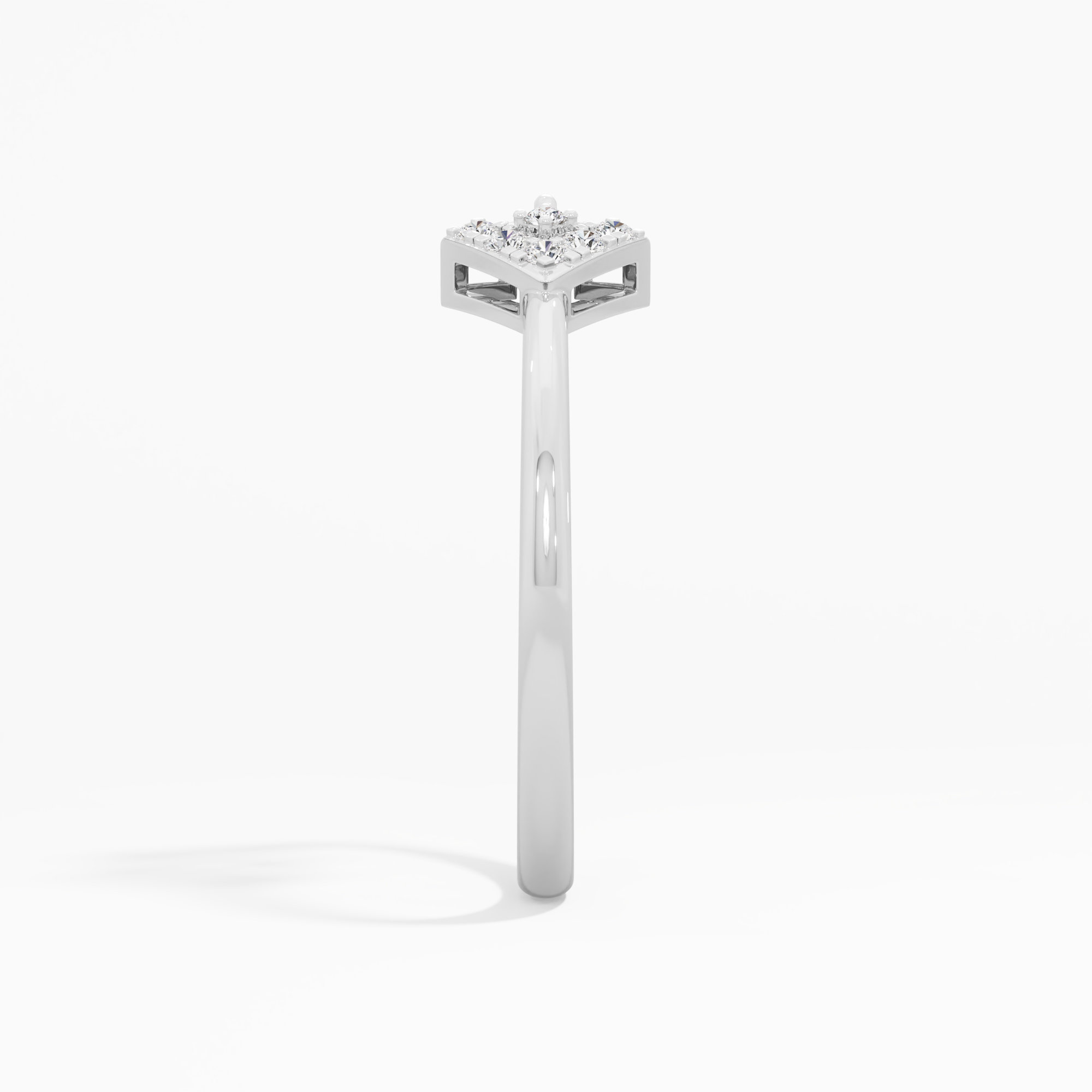 Knot Weave Diamond Ring in 9KT White Gold (Diamond Quality: FG-VVS VS)