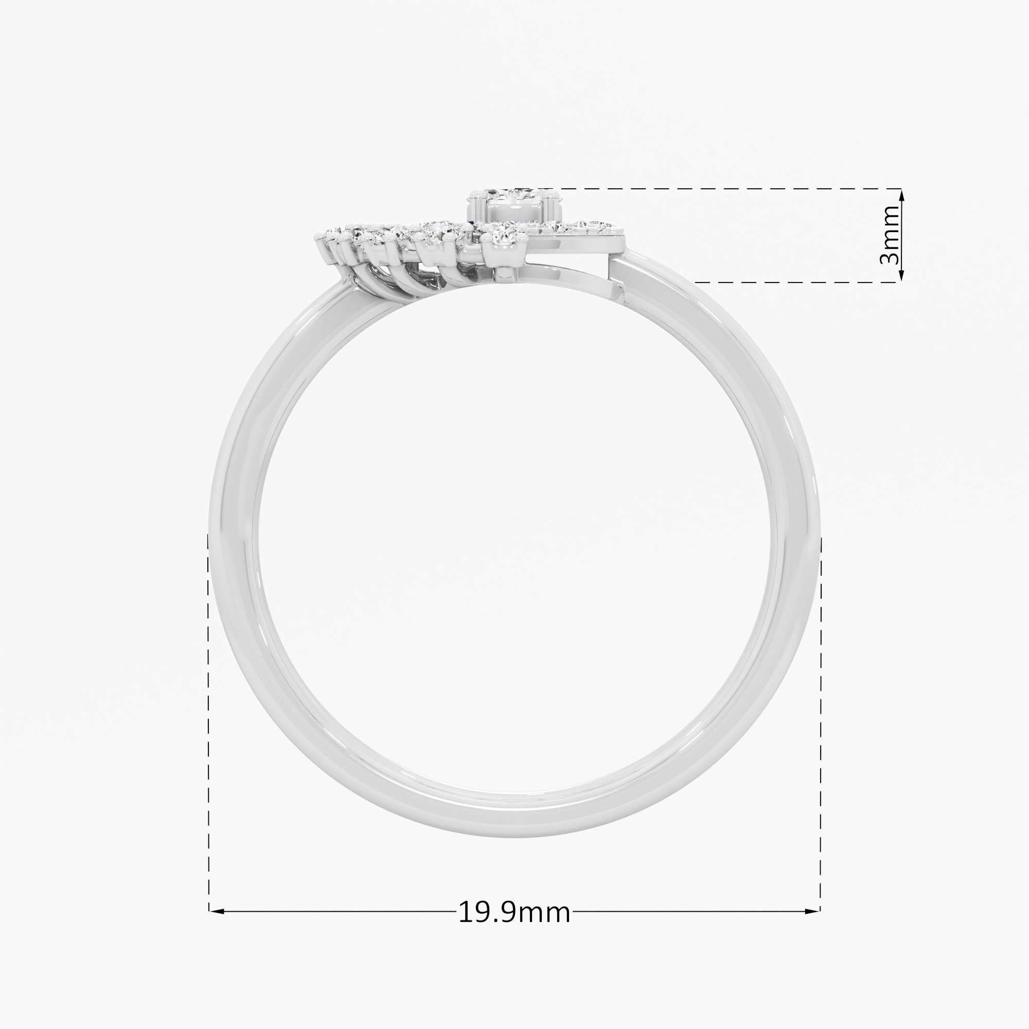 Sunburst Halo Diamond Ring in 9KT White Gold (Diamond Quality: FG-VVS VS)