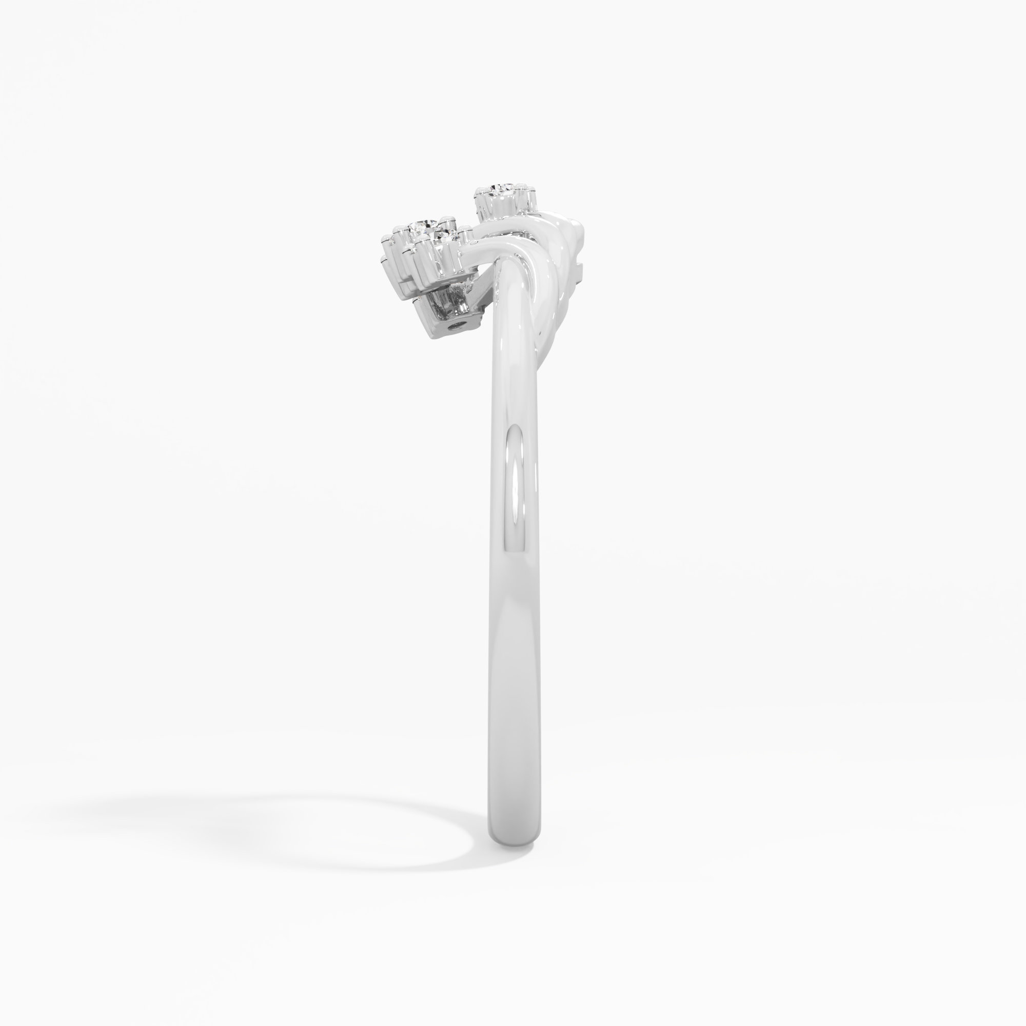 Ripple Twist Diamond Ring in 9KT White Gold (Diamond Quality: FG-VVS VS)