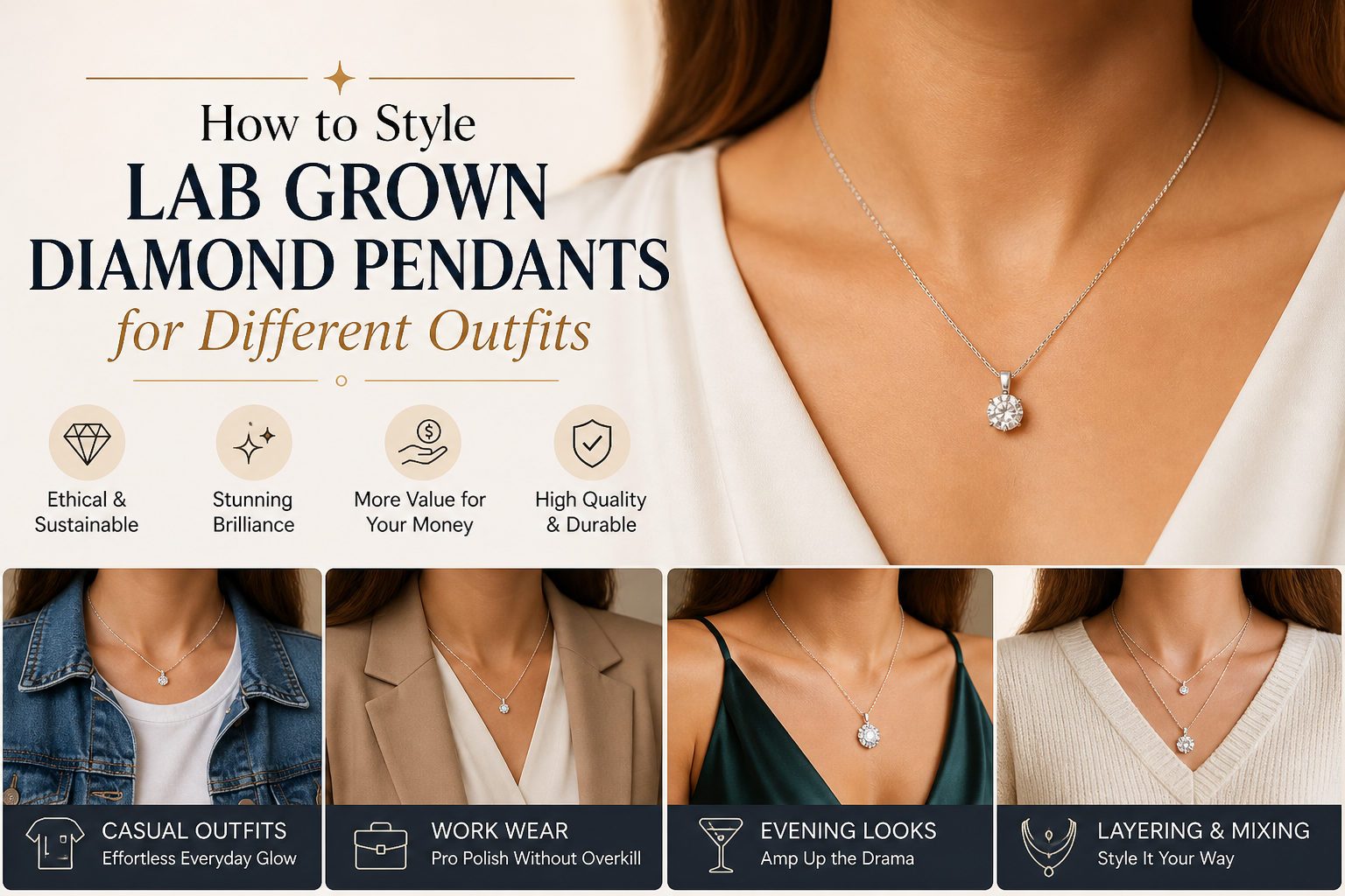 How to Style Lab Grown Diamond Pendants for Different Outfits